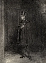 O duque Entrando na Câmara dos Lordes, ilustração de "Memórias de Eminentes Etonianos", de Sir Edward Creasy publicou Londres em 1876