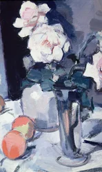 Rosas num vaso (óleo sobre tela)