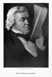 William Makepeace Thackeray, romancista inglês, c1864.