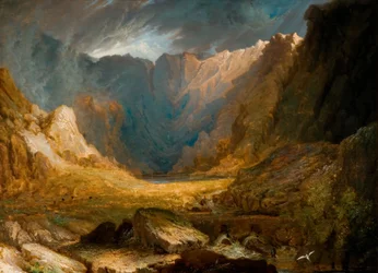 Llyn Idwal, norte do País de Gales, 1810-1850.