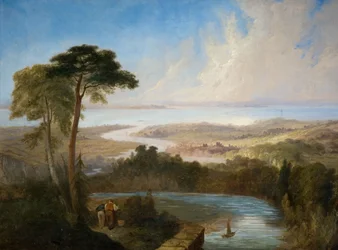 Vista Panorâmica da Ria do Severn, início de meados do século XIX.
