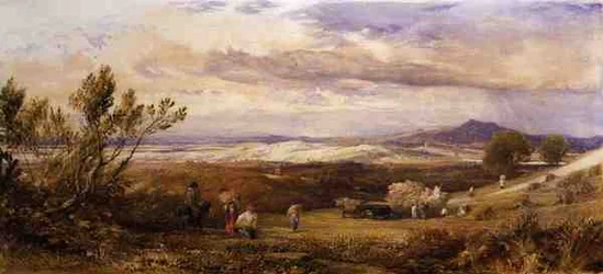The Cornfield, Manhã Nublada (aguarela)