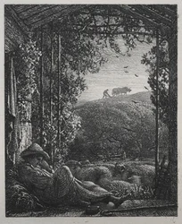 O pastor adormecido, 1857.