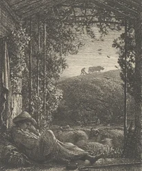 O pastor adormecido, de manhã cedo, 1857.