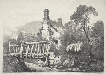 Uma série de edifícios antigos e casas rurais no norte da Inglaterra: perto de Byland