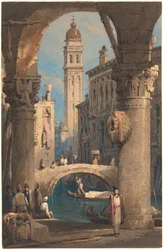 San Giorgio dei Greci, visto de uma arcada