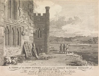 A View of the New Tower and part of the Great Kitchin Window of Arundel Castle, Sussex (publicado por J. Sewell); página 13 (Volume Um)
