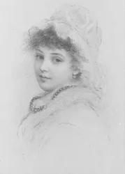 Retrato de uma jovem mulher.