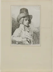 Retrato de B. Reading, gravador