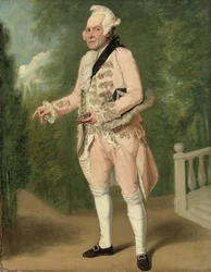 Thomas King como Lord Ogleby (óleo sobre tela)