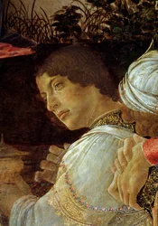 A Adoração dos Magos, detalhe de Giuliano de