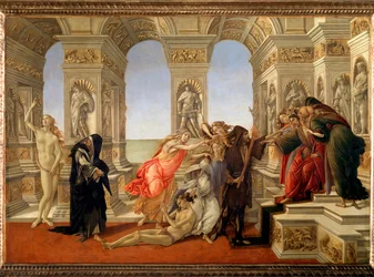 A calúnia de Apelles (Tempera em lona