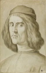 Busto de retrato de um jovem