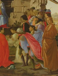 A Adoração dos Magos, detalhe de auto-retrato e os da família Medici. Ver painel 395