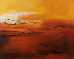 Pôr do sol, 2022 (técnica mista sobre tela)