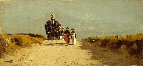 Na Campagna Romana (óleo sobre tela colocado no painel)