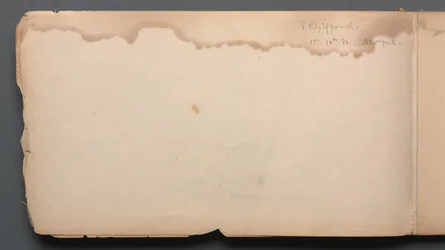 Caderno de desenho, página 03: SR Gifford 15 10th Street New York, 1859.