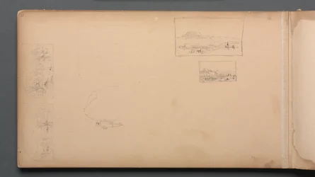 Sketchbook, página 37: Maine Landscape Vignittes, 1859.