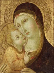 Madonna e Child (tempera e folha de ouro no painel)