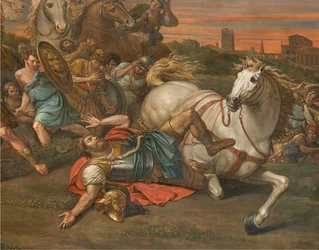 Muro oposto à contrafachada do transepto norte, Sante Legnani, Conversão de Saulo 1814, Detalhe baixo