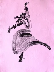 Fluxo de dança abstrata