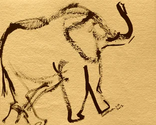 Desenho abstrato de elefante
