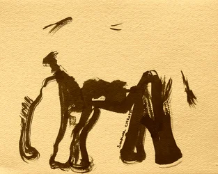 Elefante abstrato a tinta