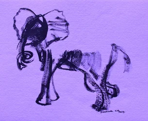 Elefante roxo dinâmico
