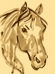 Esboço expressivo de cavalo
