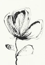 Flor expressiva a tinta