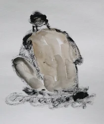 Esboço expressivo de uma figura nua