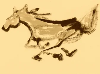 Movimento de cavalo a galope