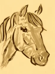Gracioso esboço de cavalo