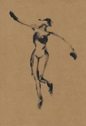 Gracioso movimento de nu