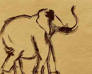 Majestoso desenho de elefante