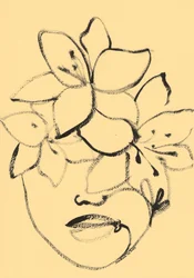 Rosto floral minimalista