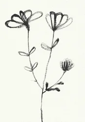 Esboço floral minimalista
