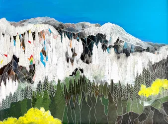 Paisagem alpina geométrica