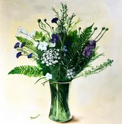 Flores de Lotties, 2023 (acrílico sobre cartão)