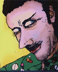 Casaco verde, 2020 (tinta sobre papel)