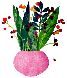 Pote cor-de-rosa ,2020 (monoprint)