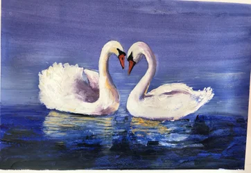 Cisnes, 2019 (acrílico)