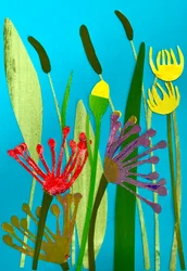flores e gramíneas,2019 (colagem)