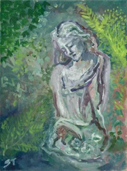 Senhora no bosque, c. 2021 (óleo sobre tela)