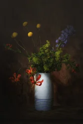 Elegante natureza-morta floral