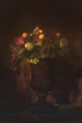 Opulenta natureza-morta floral