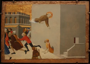 Ranieri abençoado libera os pobres de uma prisão florentina Do retábulo de Borgo del Santo Sepolcro, 1437-1444