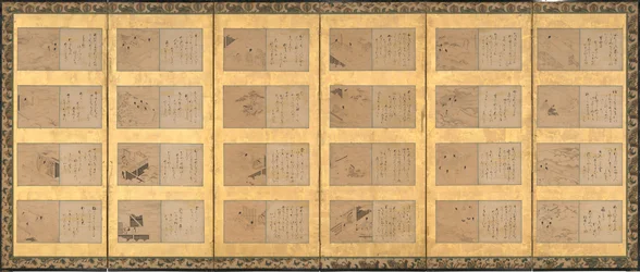 Quarenta e nove cenas dos Contos de Ise Ise monogatari, meados do século XVII.