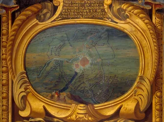 Guerra dos Trinta Anos (1618-1648): mapa representando a sede de Arras