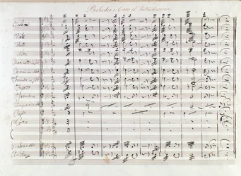 Primeira página do prelúdio da ópera Il bravo de Mercadante (1842)